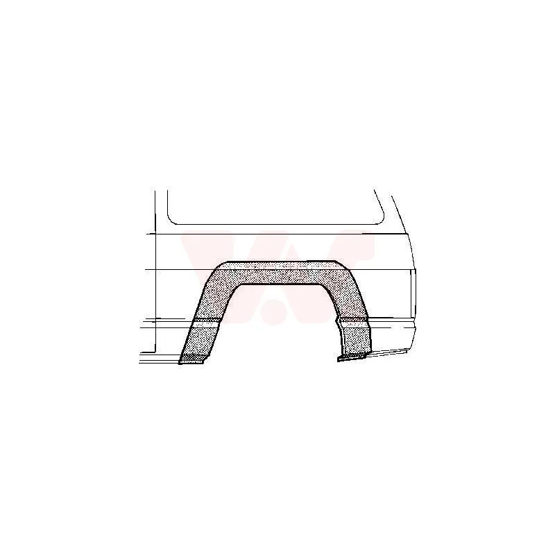 Panneau latéral arrière gauche VAN WEZEL 3240145