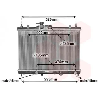 Radiateur, refroidissement du moteur VAN WEZEL