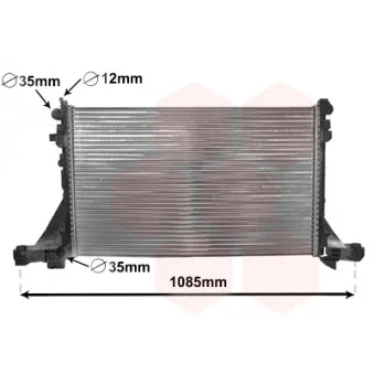 Radiateur, refroidissement du moteur VAN WEZEL 33002381