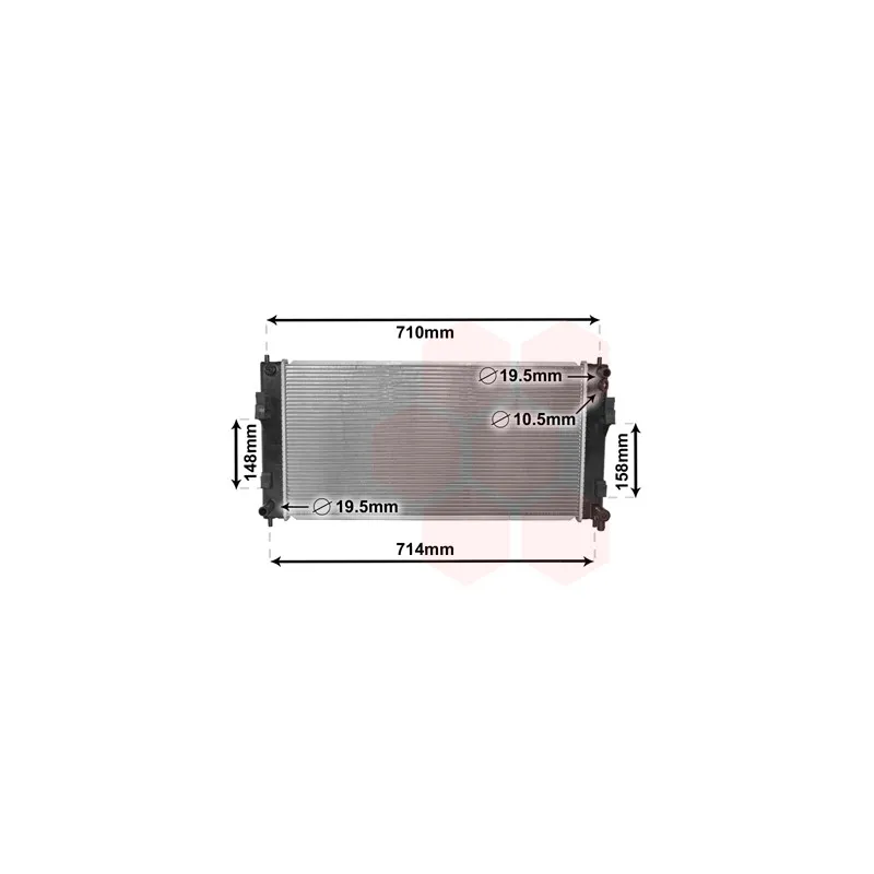 Radiateur, refroidissement du moteur VAN WEZEL 33002391