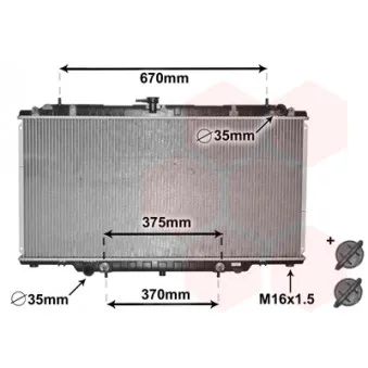 Radiateur, refroidissement du moteur VAN WEZEL 33002393