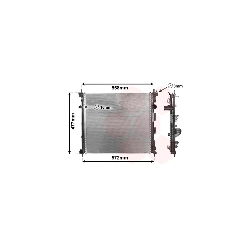 Radiateur, refroidissement du moteur VAN WEZEL 33002407
