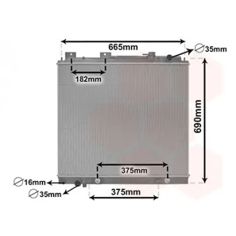 Radiateur, refroidissement du moteur VAN WEZEL 33002430