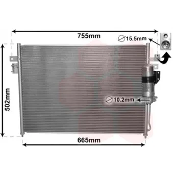 Condenseur, climatisation VAN WEZEL 33005404