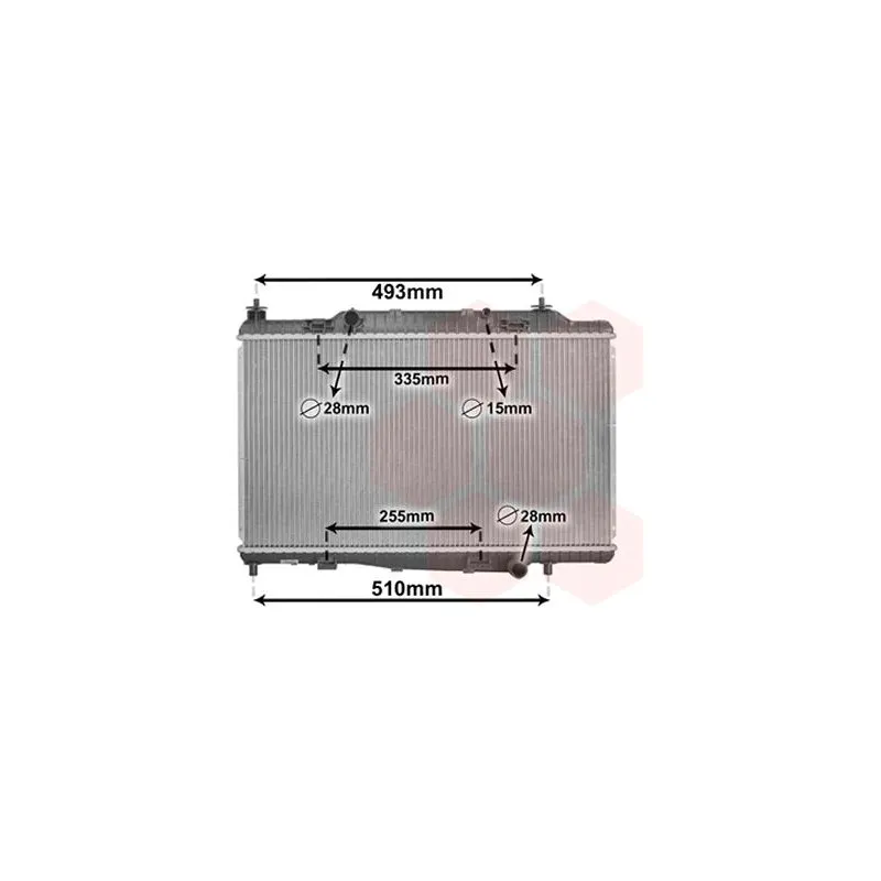 Radiateur, refroidissement du moteur VAN WEZEL 33012701