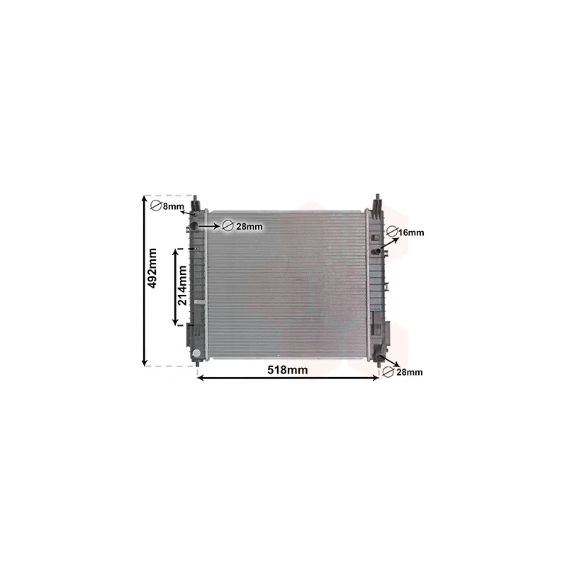 Radiateur, refroidissement du moteur VAN WEZEL 33012710