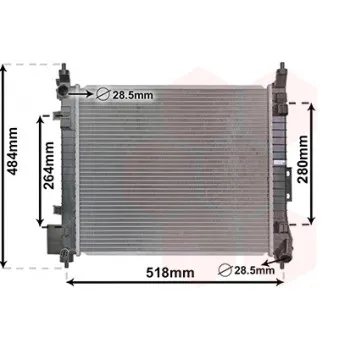 Radiateur, refroidissement du moteur VAN WEZEL 33012711
