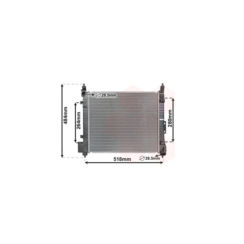 Radiateur, refroidissement du moteur VAN WEZEL 33012711