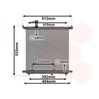 Radiateur, refroidissement du moteur VAN WEZEL 33012712