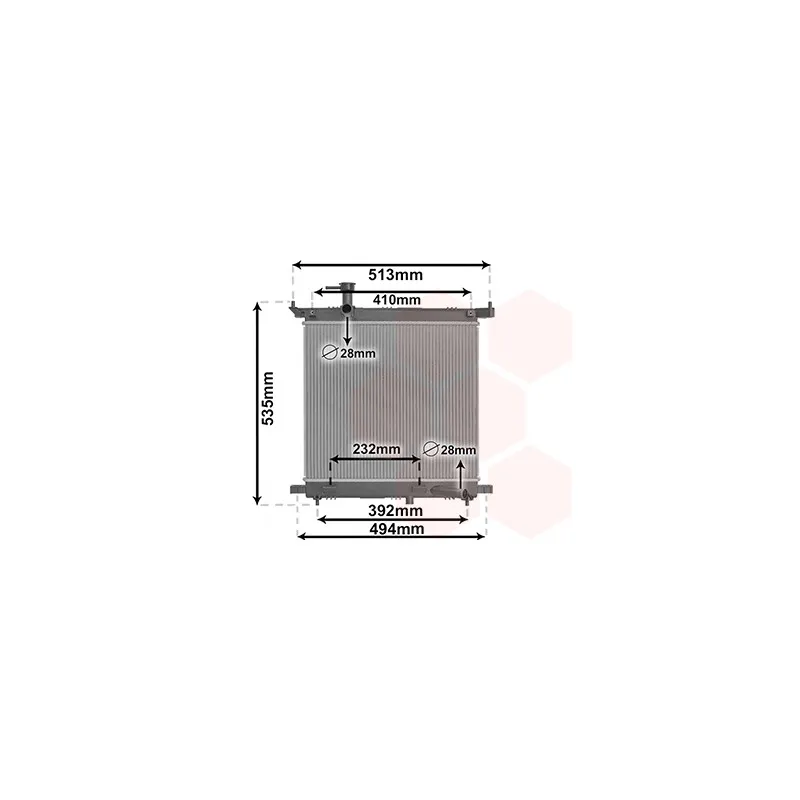 Radiateur, refroidissement du moteur VAN WEZEL 33012712