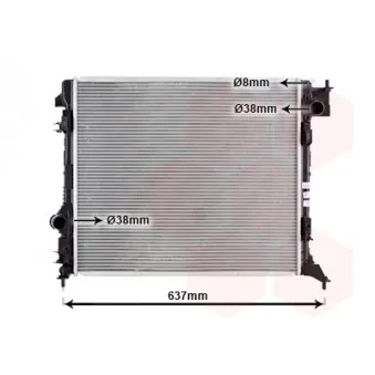 Radiateur, refroidissement du moteur VAN WEZEL 33012734