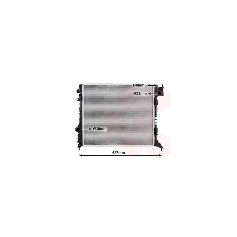 Radiateur, refroidissement du moteur VAN WEZEL 33012734
