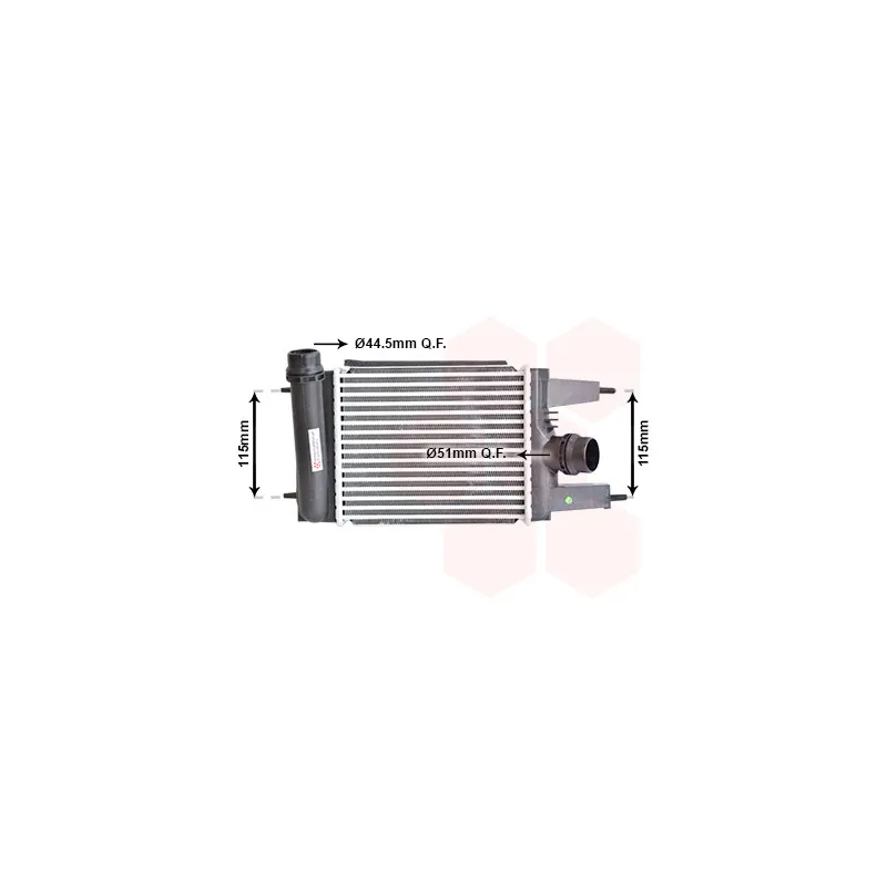 Intercooler, échangeur VAN WEZEL 33014703