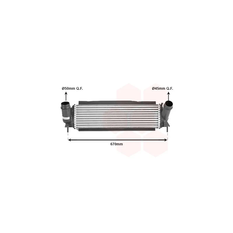 Intercooler, échangeur VAN WEZEL 33014704