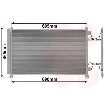 Condenseur, climatisation VAN WEZEL 33015702