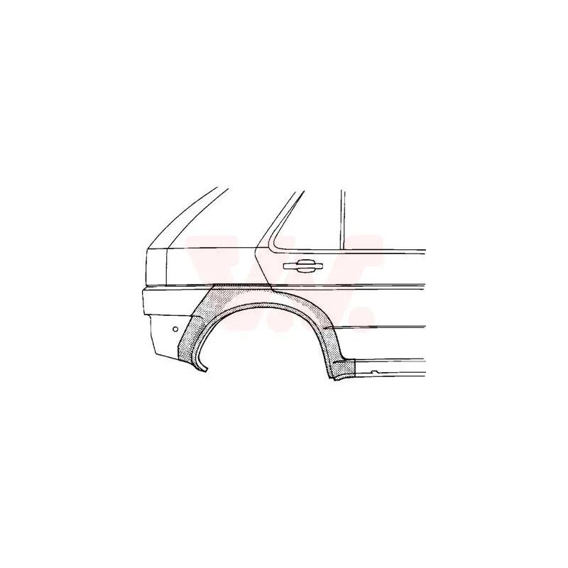 Panneau latéral arrière droit VAN WEZEL 3314148
