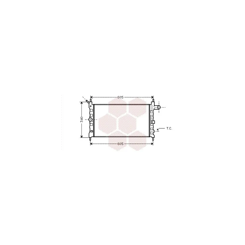 Radiateur, refroidissement du moteur VAN WEZEL 37002022