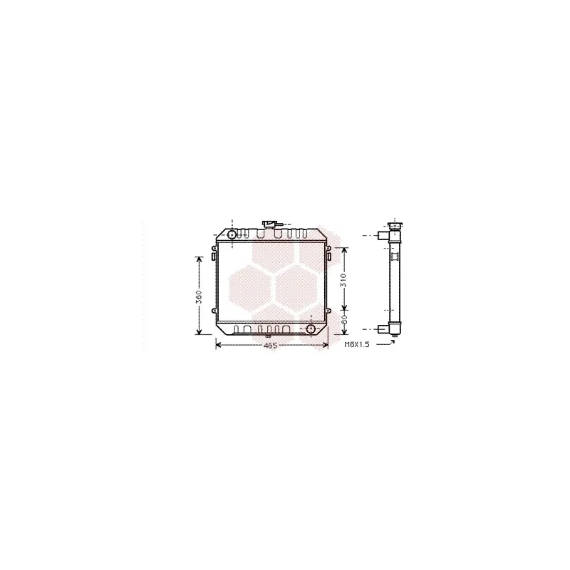 Radiateur, refroidissement du moteur VAN WEZEL 37002027