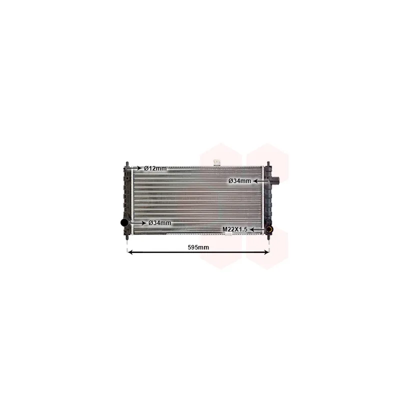 Radiateur, refroidissement du moteur VAN WEZEL 37002050