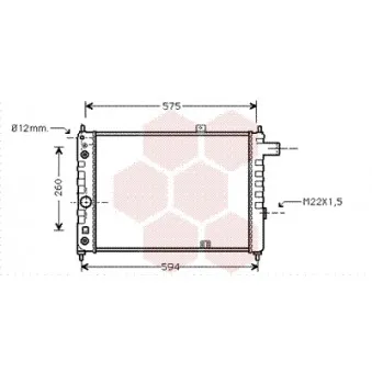 Radiateur, refroidissement du moteur VAN WEZEL 37002051
