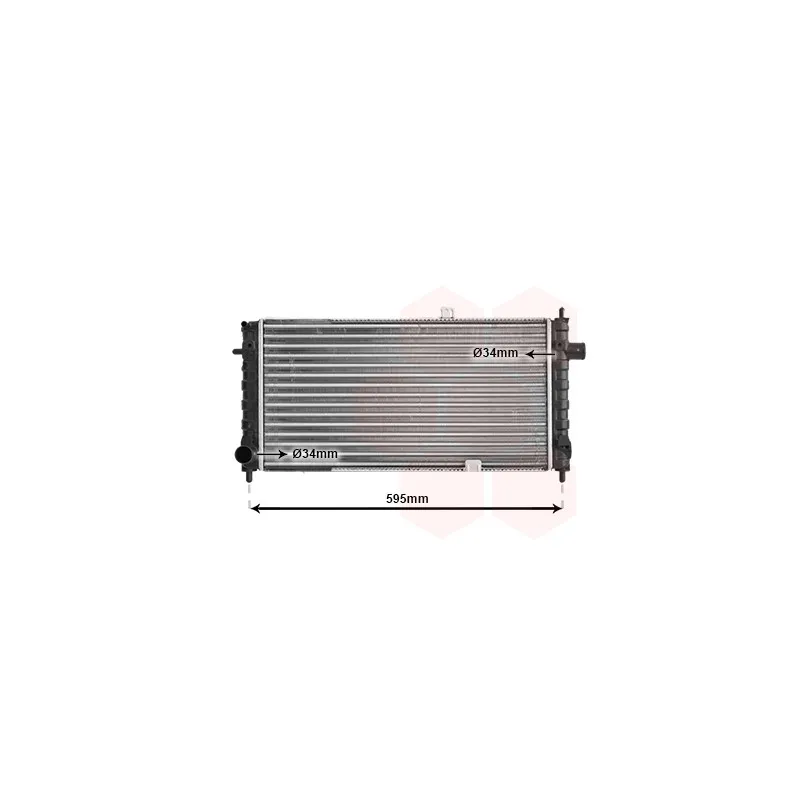 Radiateur, refroidissement du moteur VAN WEZEL 37002054