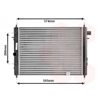 Radiateur, refroidissement du moteur VAN WEZEL 37002055