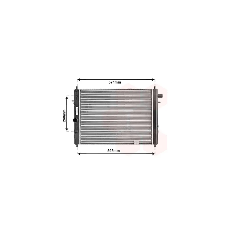Radiateur, refroidissement du moteur VAN WEZEL 37002055