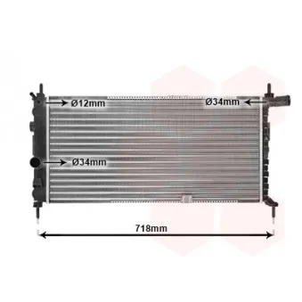 Radiateur, refroidissement du moteur VAN WEZEL