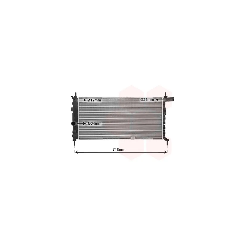 Radiateur, refroidissement du moteur VAN WEZEL 37002064