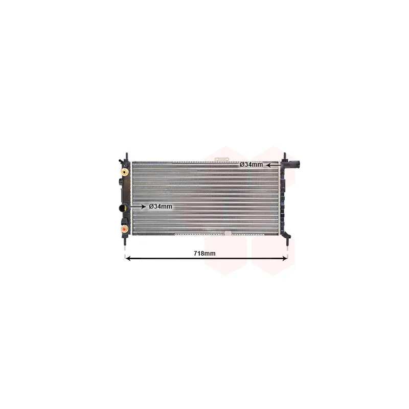 Radiateur, refroidissement du moteur VAN WEZEL 37002065
