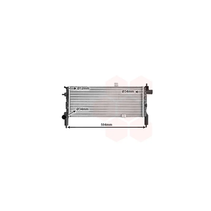 Radiateur, refroidissement du moteur VAN WEZEL 37002074