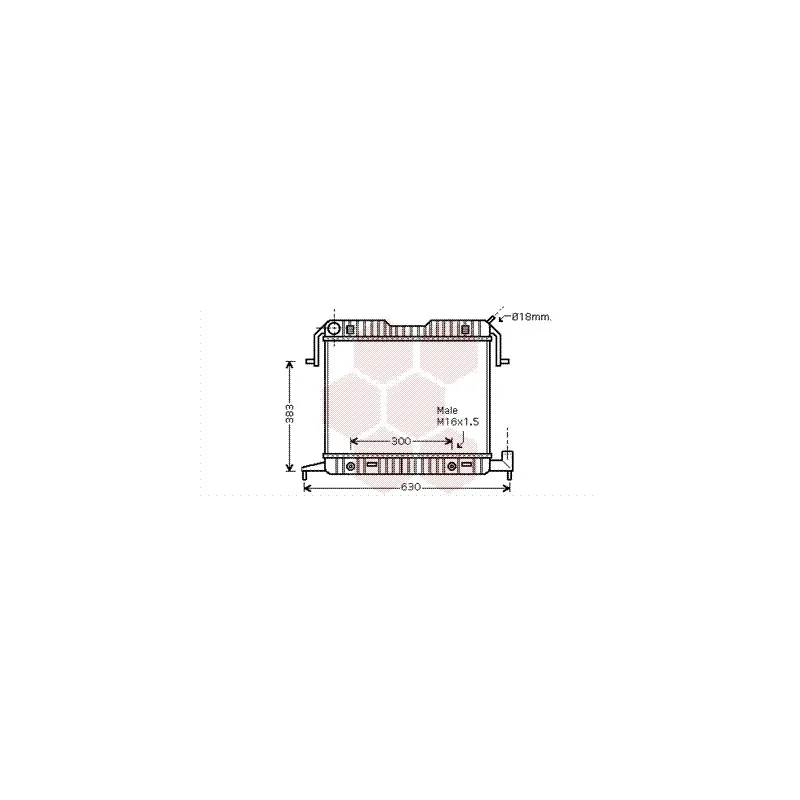 Radiateur, refroidissement du moteur VAN WEZEL 37002086