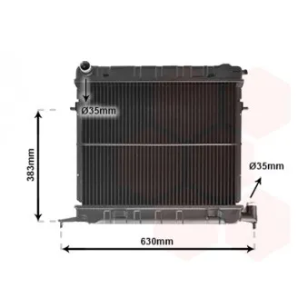 Radiateur, refroidissement du moteur VAN WEZEL 37002105