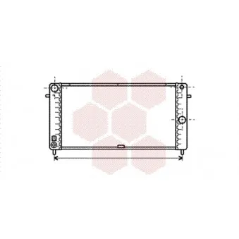 Radiateur, refroidissement du moteur VAN WEZEL 37002106