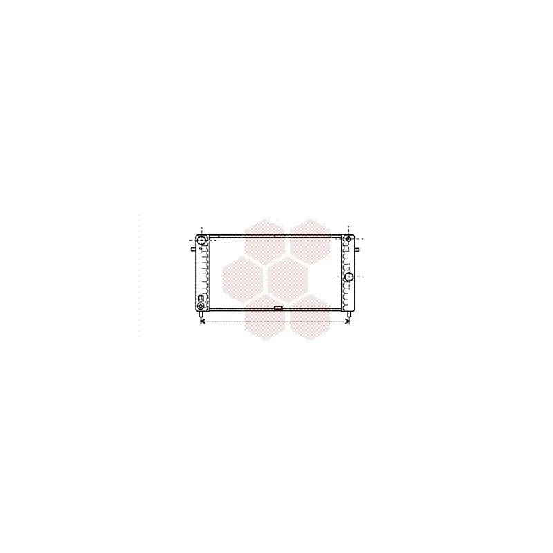 Radiateur, refroidissement du moteur VAN WEZEL 37002106