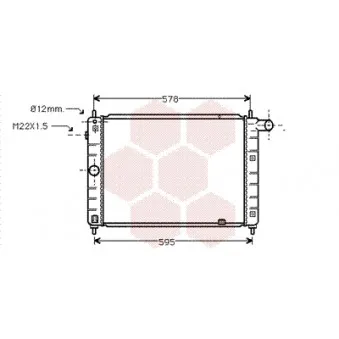 Radiateur, refroidissement du moteur VAN WEZEL 37002122