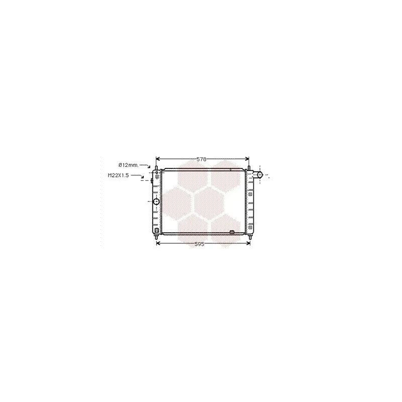 Radiateur, refroidissement du moteur VAN WEZEL 37002122