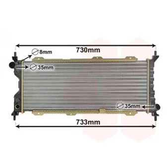 Radiateur, refroidissement du moteur VAN WEZEL 37002185