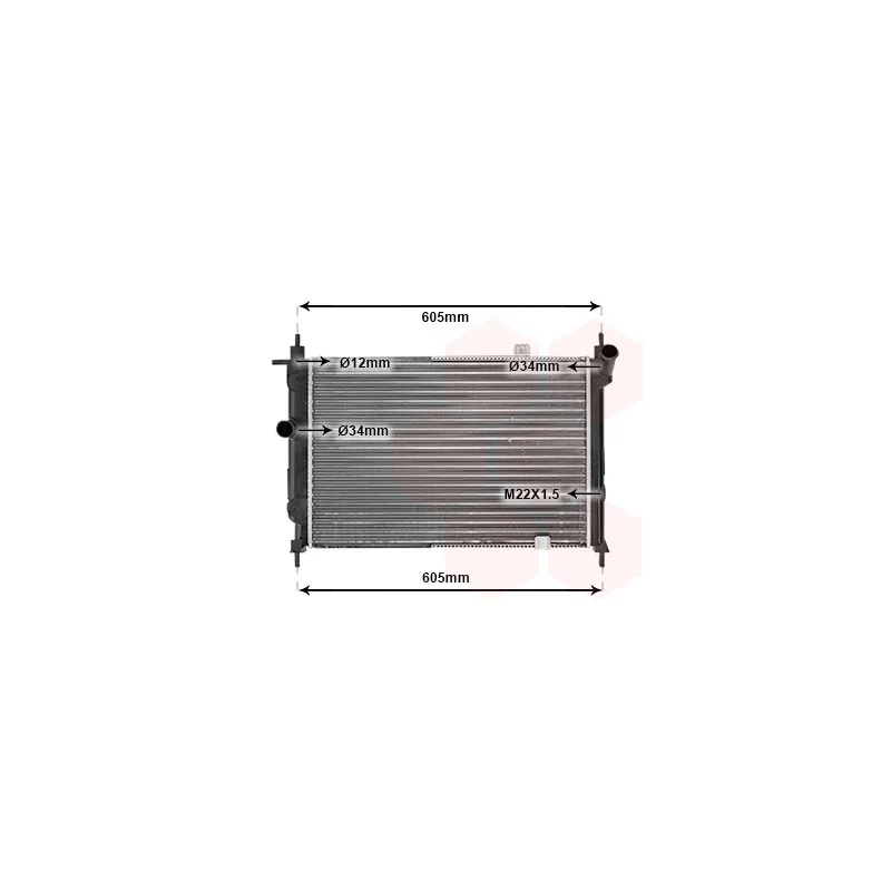 Radiateur, refroidissement du moteur VAN WEZEL 37002191