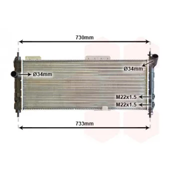 Radiateur, refroidissement du moteur VAN WEZEL 37002203