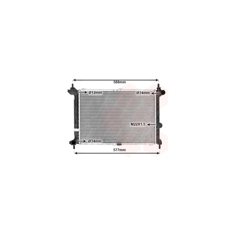 Radiateur, refroidissement du moteur VAN WEZEL 37002207