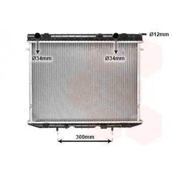 Radiateur, refroidissement du moteur VAN WEZEL 37002213