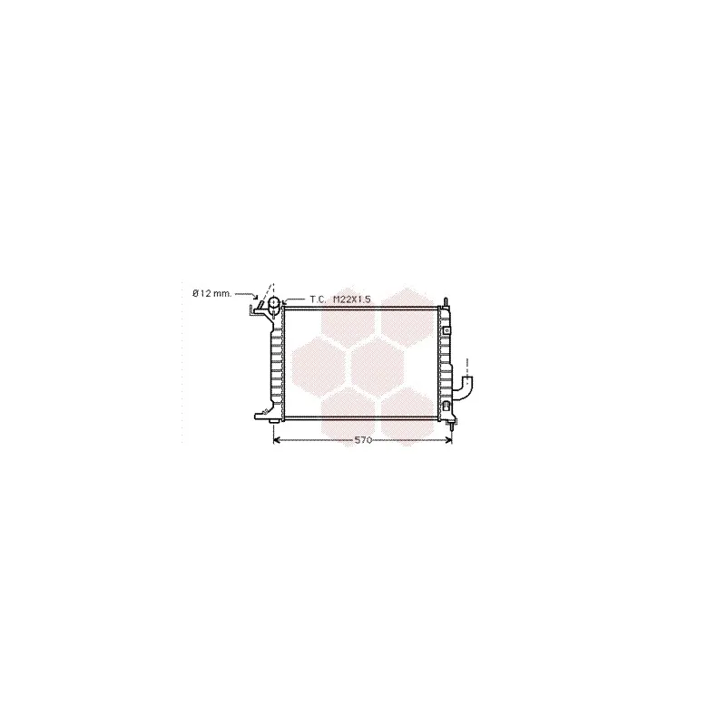 Radiateur, refroidissement du moteur VAN WEZEL 37002218