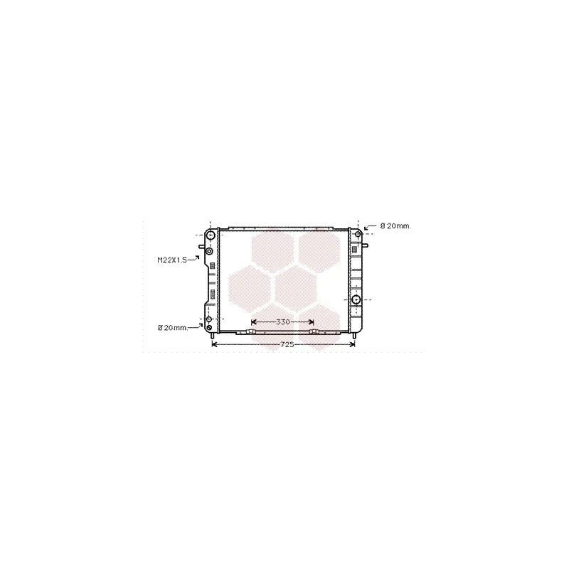Radiateur, refroidissement du moteur VAN WEZEL 37002246