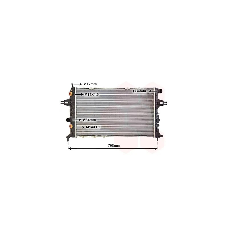 Radiateur, refroidissement du moteur VAN WEZEL 37002253