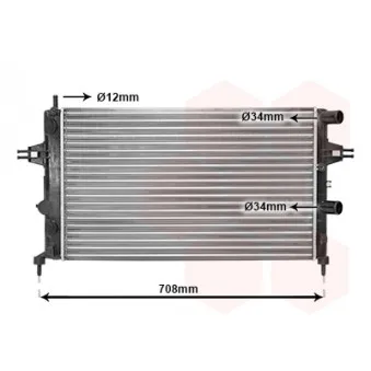 Radiateur, refroidissement du moteur VAN WEZEL 37002255