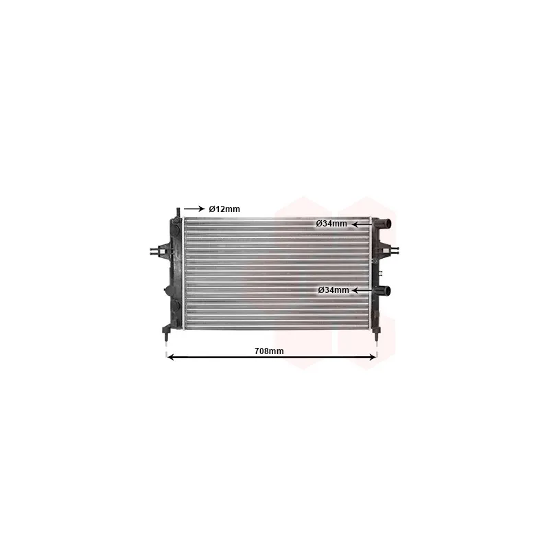Radiateur, refroidissement du moteur VAN WEZEL 37002255