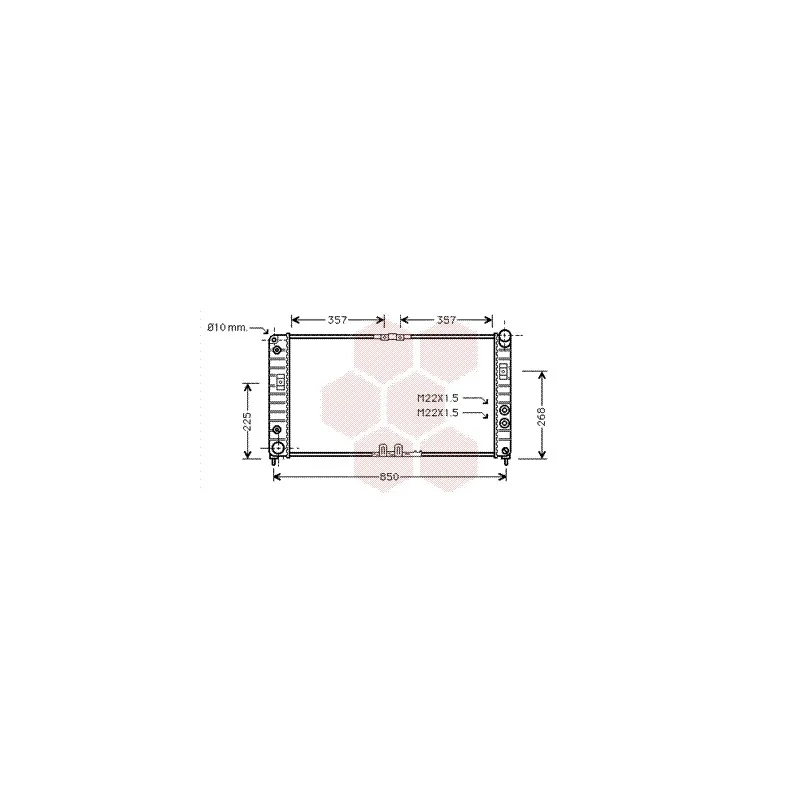 Radiateur, refroidissement du moteur VAN WEZEL 37002286
