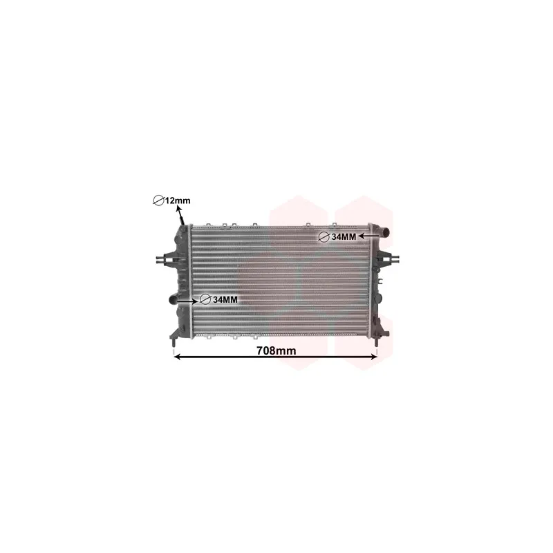 Radiateur, refroidissement du moteur VAN WEZEL 37002293