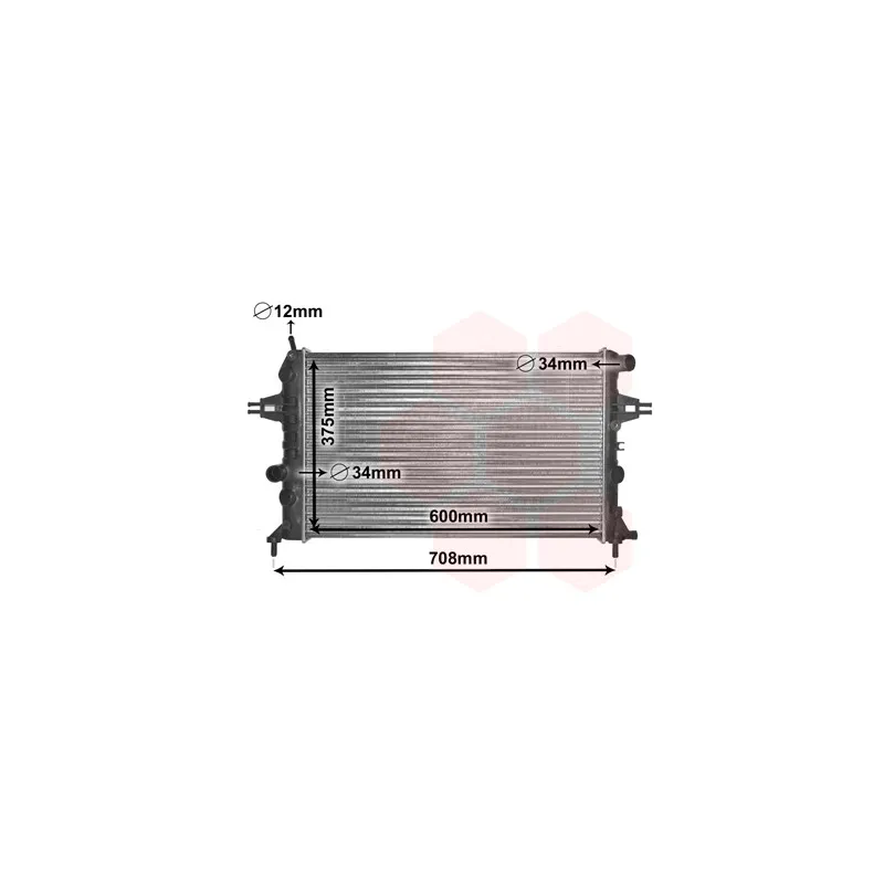 Radiateur, refroidissement du moteur VAN WEZEL 37002296